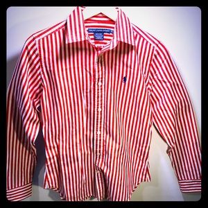 Women’s Ralph Lauren Sport Red Stripe long sleeve